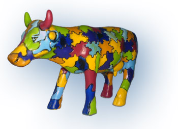 Puzzle-Kuh aus der Cow-Parade