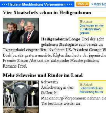 Screenshot Ostseezeitung