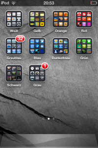 iPhone-Apps, Symbole nach Farben sortiert